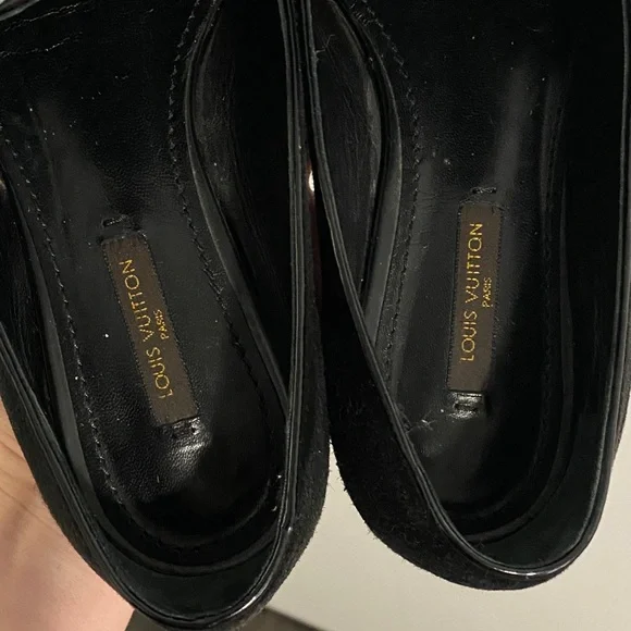 Louis Vuitton Black Suede Loafers - Picture 2 of 9